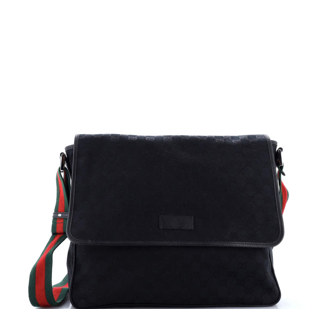 Gucci Web Strap Flap Messenger Gg #261196G10B